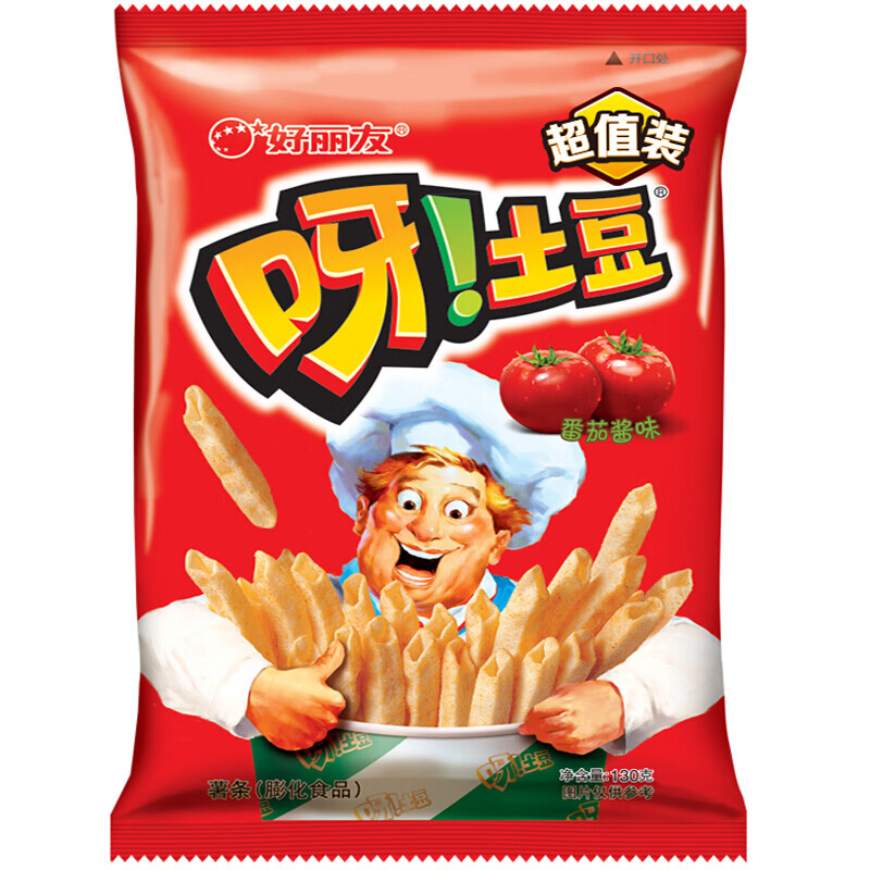 好丽友(orion)呀土豆薯条130g*6袋番茄酱味蜂蜜黄油薯片休闲食品零食