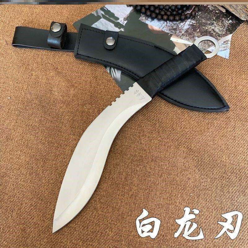 森尼熊尼泊尔军弯刀 大号尼泊尔军刃长款开刃刃户外弯刀防身户外 灰色