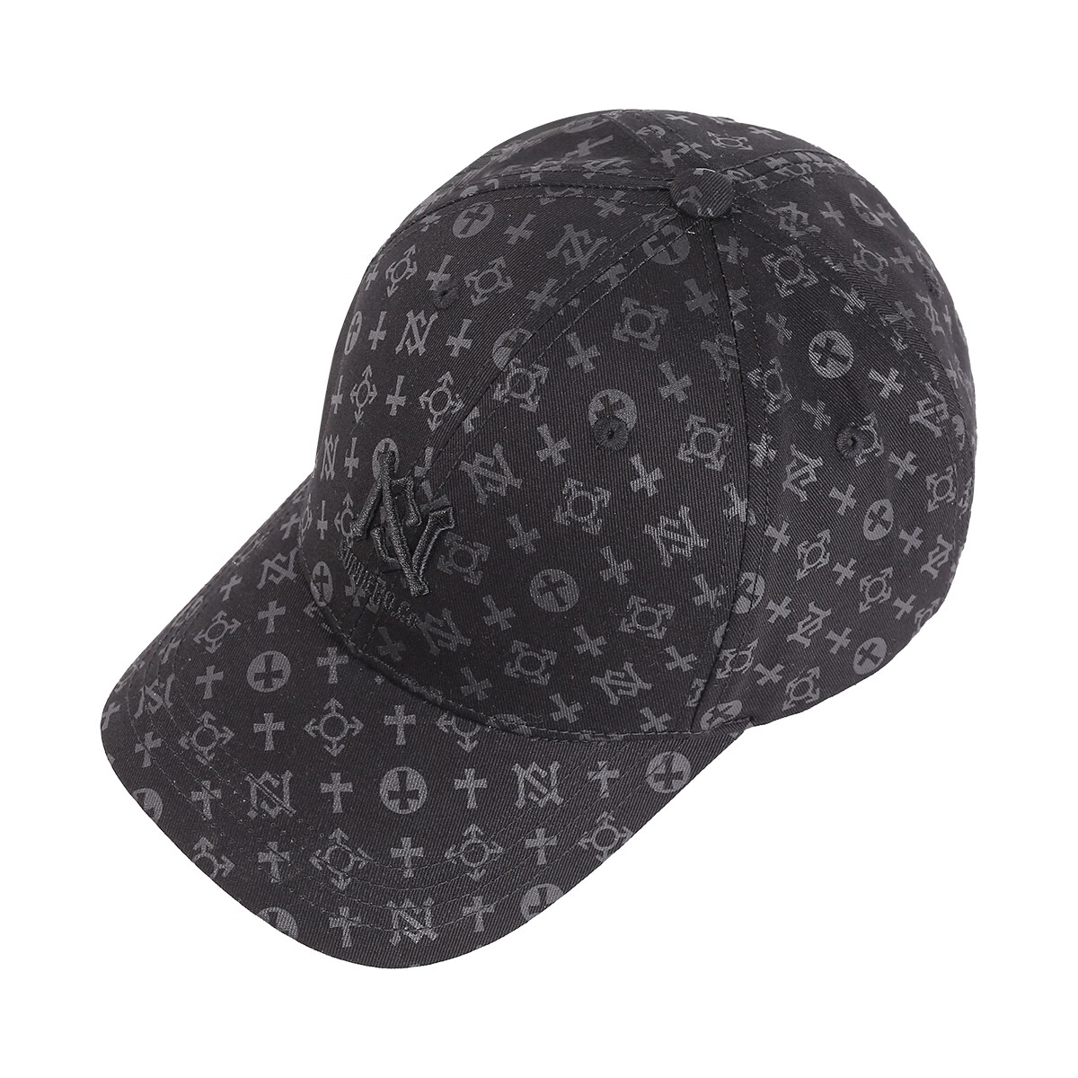 sunhero潮牌棒球帽男女情侣ins轻奢老花鸭舌帽满版印花防晒弯檐帽显脸小 3D印花棒球帽 XL （59-61）可调节[仅适大头男]