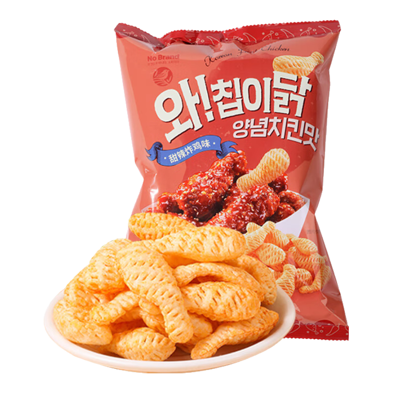 No Brand诺倍得甜辣炸鸡味鸡腿小食60g韩国进口办公室网红休闲零食 鸡腿脆