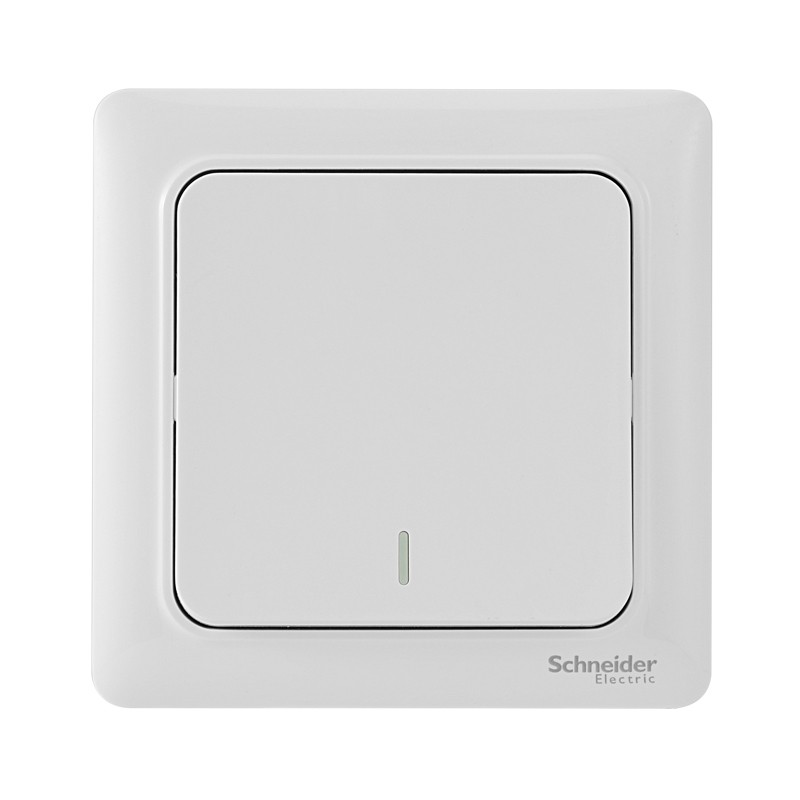施耐德开关插座面板单开单控86型一位家用暗装墙壁开关单开单联单控