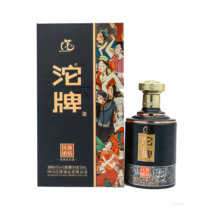 沱牌 浓香型白酒 粮食酒 礼盒装白酒 送礼自饮酒 沱牌民族团结42度500