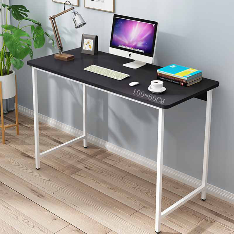 素宅 电脑桌 书桌 家用办公桌台式 简易写字书桌子 100*60cm胡桃色SZ8172Z