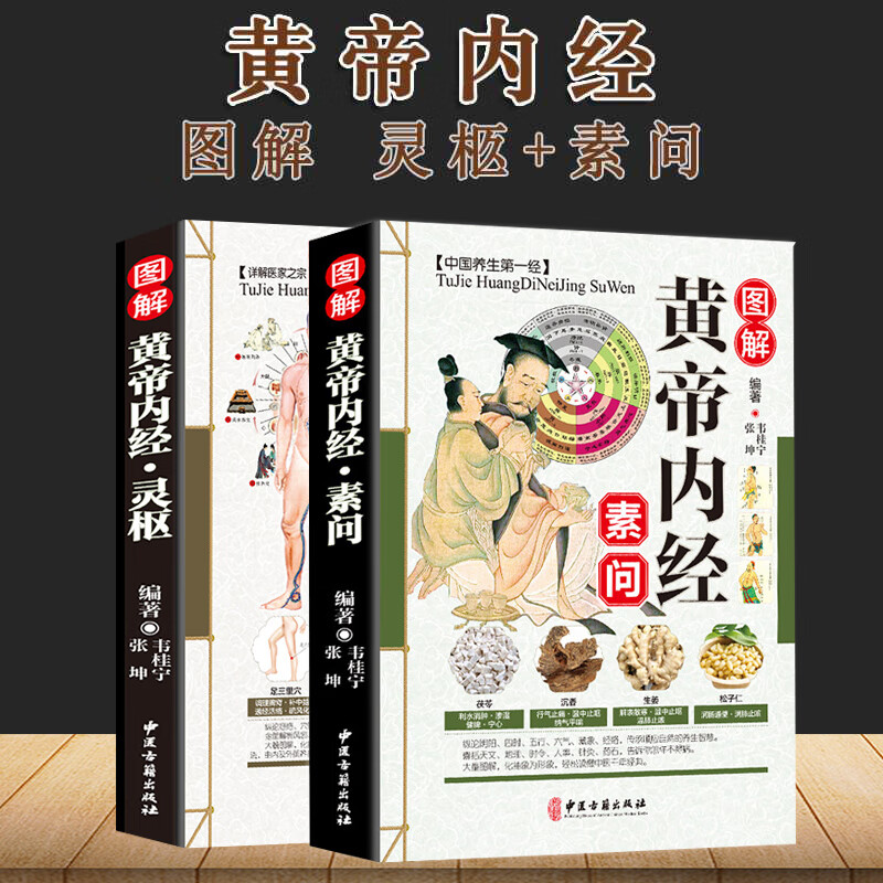黄帝内经（全2册）黄帝内经全集正版全注译白话灵枢素问校释中医药学基础理论入门四大名著经典养生保健康男.