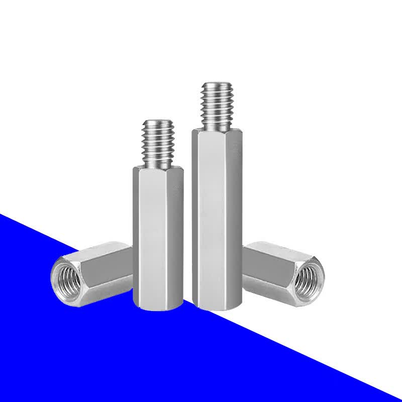 304不锈钢单头六角螺柱隔离柱接线柱m5m6mm 单通内螺纹螺柱 5*8 8