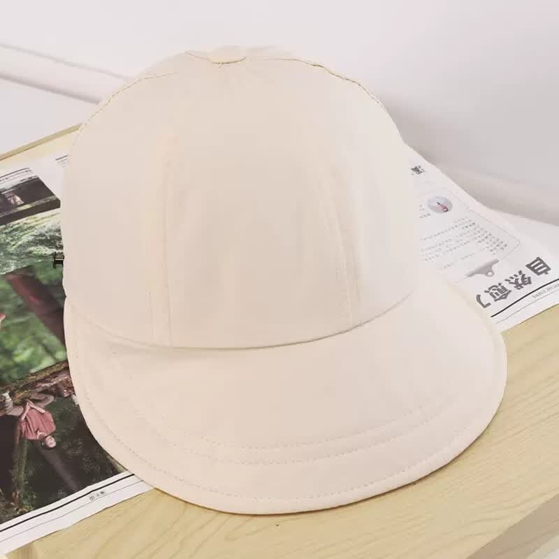 kfei潮牌露丝升级款夏季新款薄款透气大檐渔夫帽女 米白色 均码