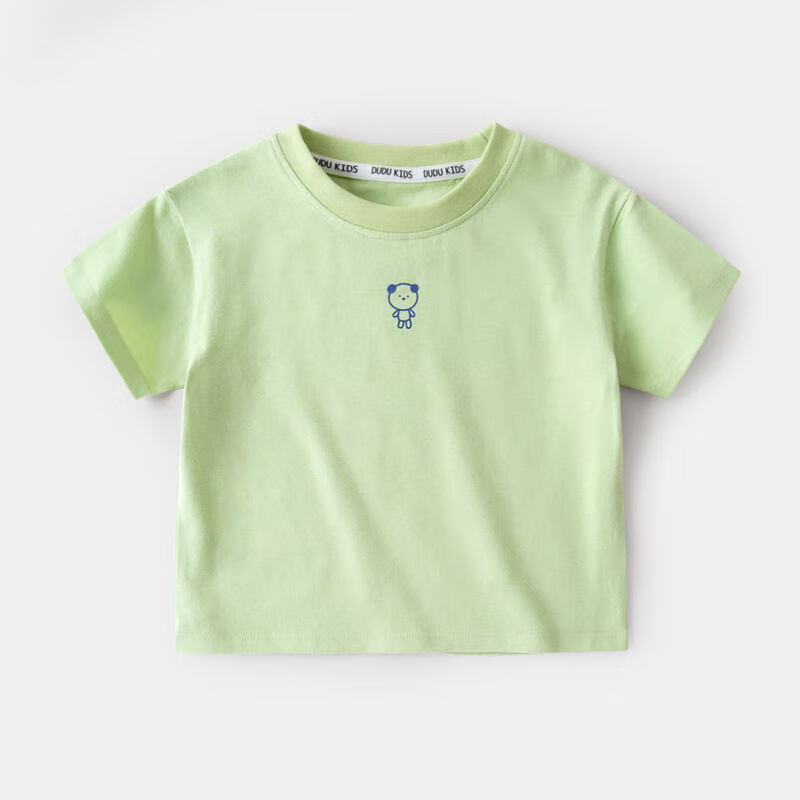 嘟嘟家宝宝短袖T恤夏季新品婴儿夏装衣服男童上衣女童童装儿童夏款卡通 绿色 100cm