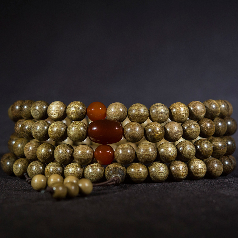 金丝楠【虎皮纹】四川都江堰桢楠金丝楠木手串108颗老料满金丝多圈