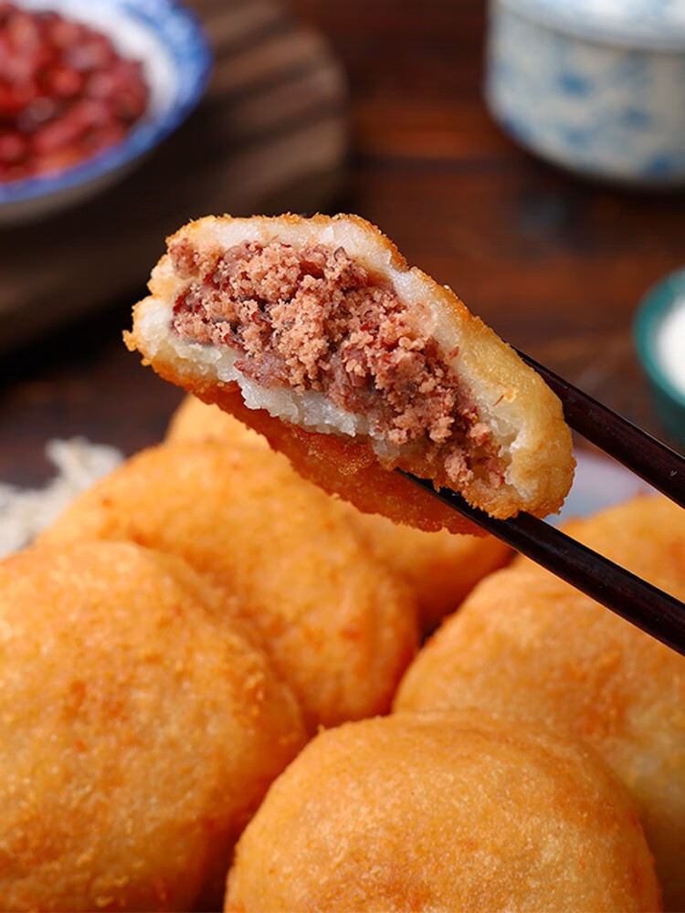 鲜有志东北特产老式油炸糕木糖醇红芸豆馅特色油炸小吃零食外酥里嫩 
