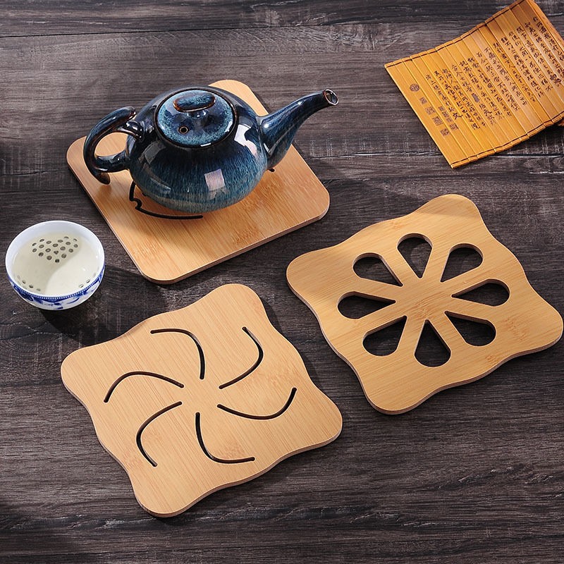 厨房隔热杯垫5个装大号 创意卡通木制可爱桌垫砂锅隔热餐垫