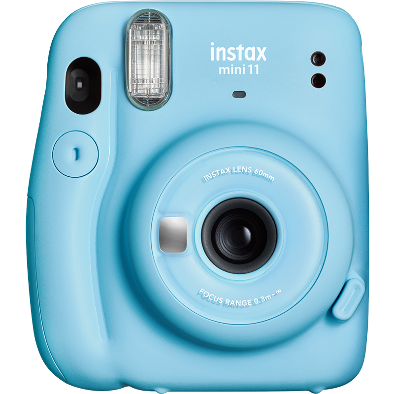 富士instax立拍立得 一次成像相机 mini11 晴空蓝 含mini11专属配件盒 相纸套装
