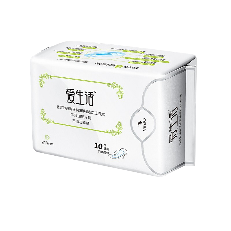 绿叶爱生活卫生巾日用245mm夜用290mm加长夜用360mm组合家庭装 日用
