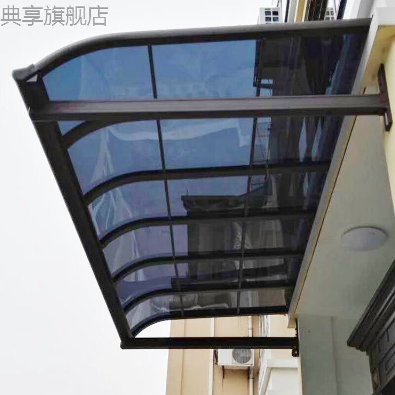 定制阳光板豪华型铝合金窗棚透明雨蓬露台棚阳台雨篷