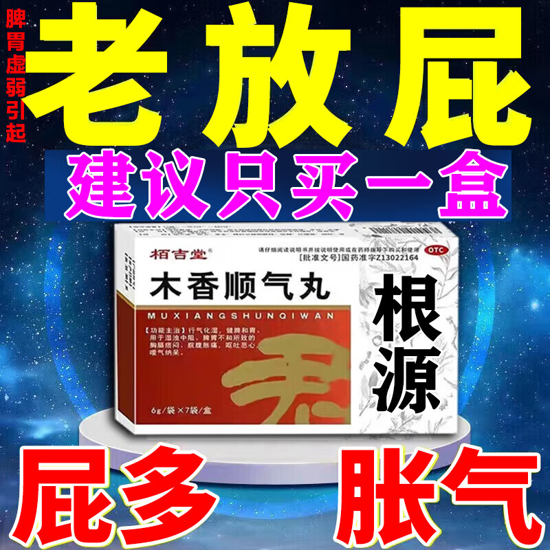 木香顺气丸 放屁多要吃什么药治疗放屁多 肠胃药 胃胀气肚子胀气 屁多