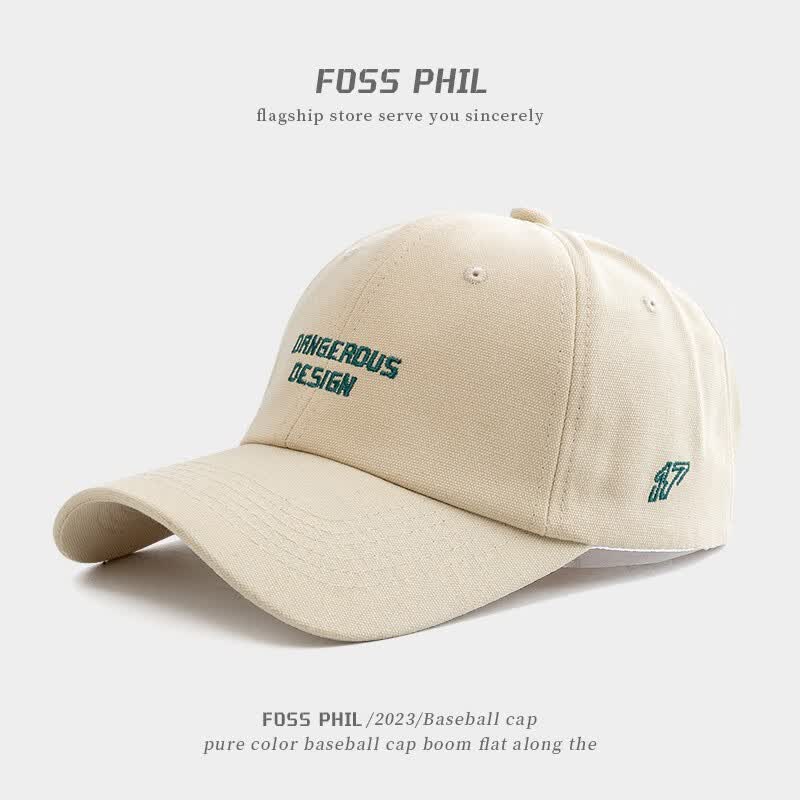 Foss Phil棒球帽男女夏季潮流帽子宽檐大头围字母刺秀鸭舌帽防晒遮阳帽米色怎么样,好用不?