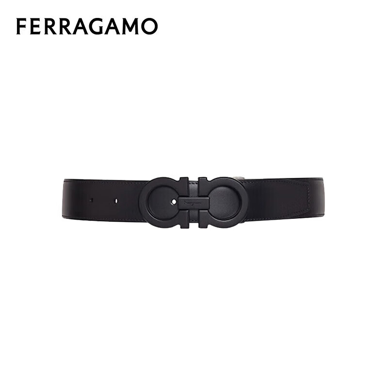 菲拉格慕（Ferragamo）腰帶男休閑商務(wù)經(jīng)典雙面皮帶可調(diào)節(jié)裁剪679710688772 黑色 105