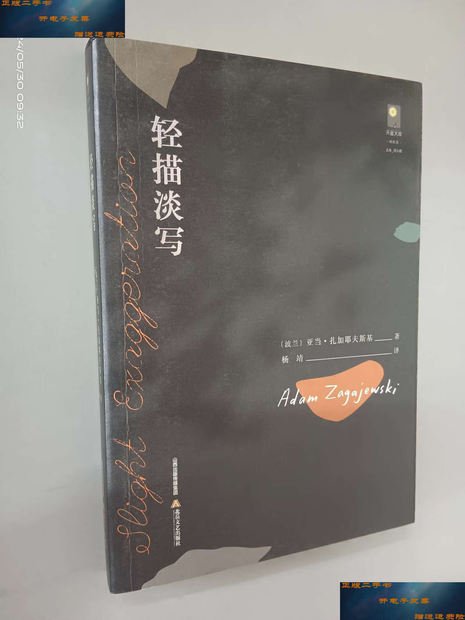 【二手9成新】轻描淡写 /亚当·扎加耶夫斯基 北岳文艺