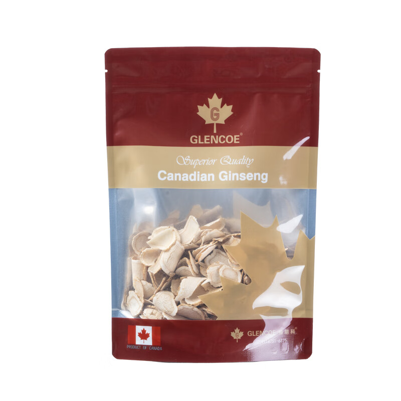 格朗科加拿大西洋参小片5年份足龄80克自用滋补营养皂苷含量高送长辈 50克中片袋装（平均直径15mm）