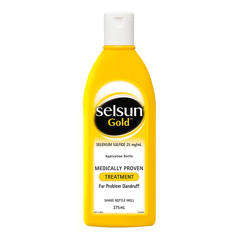 澳洲进口SELSUN Gold 有效去屑控油止痒洗发水男女洗头膏 375ML黄瓶 预售