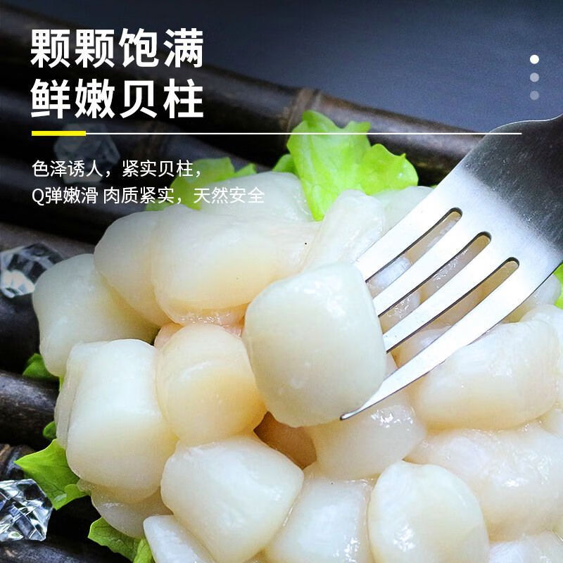 船夫和鱼瑶柱干贝无沙鲜冻1000g海鲜扇贝肉大扇贝柱元贝海产品贝柱干货 23年新货瑶柱1斤【无冰】