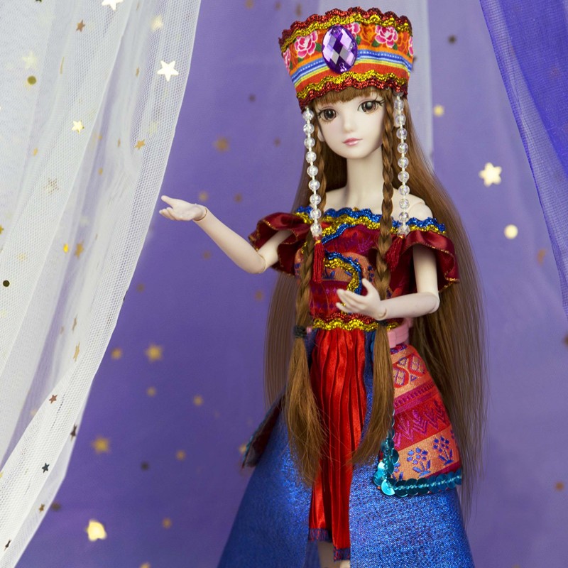 娃娃精灵梦叶罗丽29cm可化妆改妆娃娃关节可动女孩儿童玩具 黑香菱 29