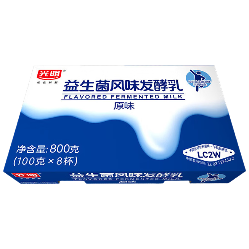 光明 益生菌风味发酵乳 原味 100g*8