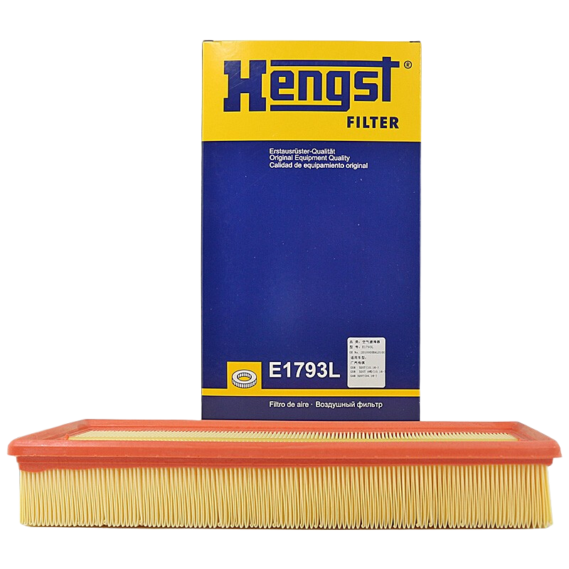 漢格斯特Hengst空氣濾空調(diào)濾芯機油濾清器濾芯格保養(yǎng)專用 空氣濾E1793L 傳祺GA8/GS8/GS7