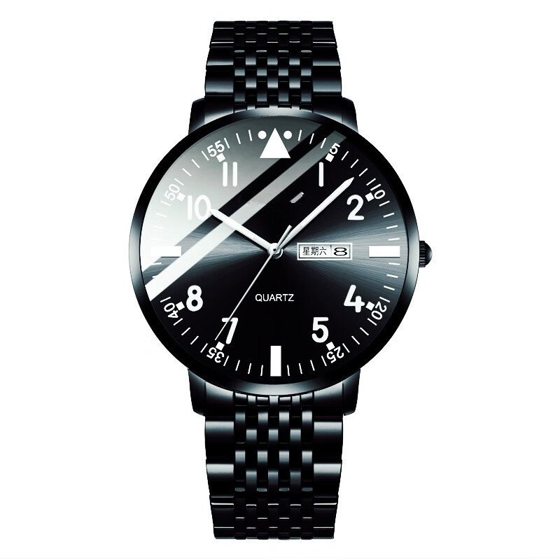 夜光多功能游泳休闲简约初中高中学生男士手表日期星期腕表男款个性潮