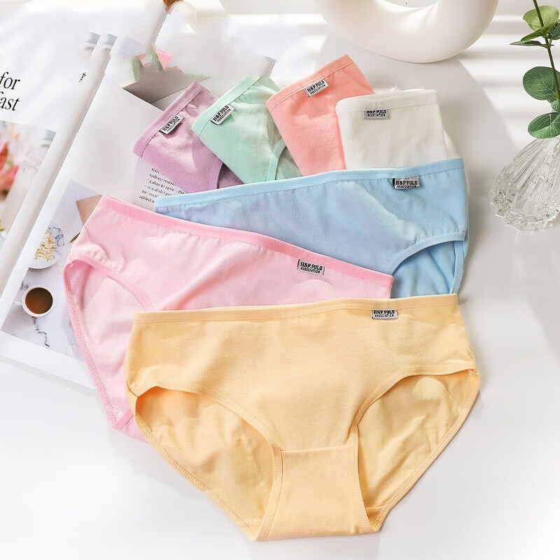 内裤糖果色可爱甜美少女透气女士三角裤保密无痕发货 1条随机颜色体验