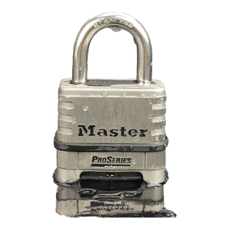 瑪斯特（Master Lock）密碼鎖全不銹鋼4位密碼掛鎖 1174 美國專(zhuān)業(yè)鎖具品牌