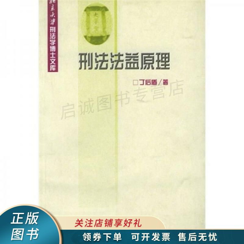 刑法法益原理 丁后盾 【稀缺图书,放心购买】