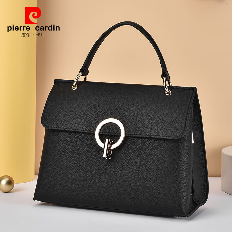 皮尔卡丹(pierre cardin)轻奢高档女包商务女士手提皮包休闲百搭凯莉