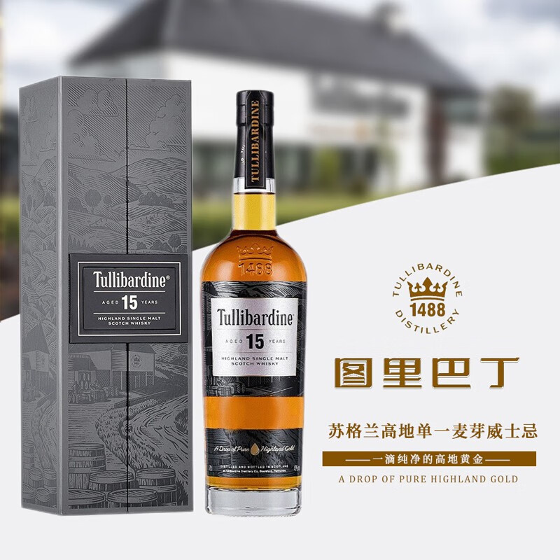 ͼ��Ͷ���Tullibardine�� Tullibardine �ո���ԭƿ������� �ߵ�15�굥һ��ѿ��ʿ��700ml ����Ͱ��֧װ���� 550Ԫ