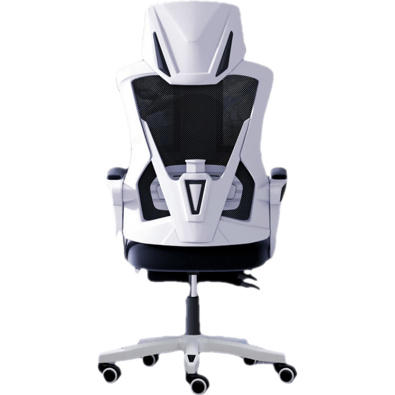 禧龙盛 可躺电脑椅家用办公椅游戏电竞椅子靠背人体工学舒适久坐学生座椅会议椅 白框黑网可躺 尼龙脚