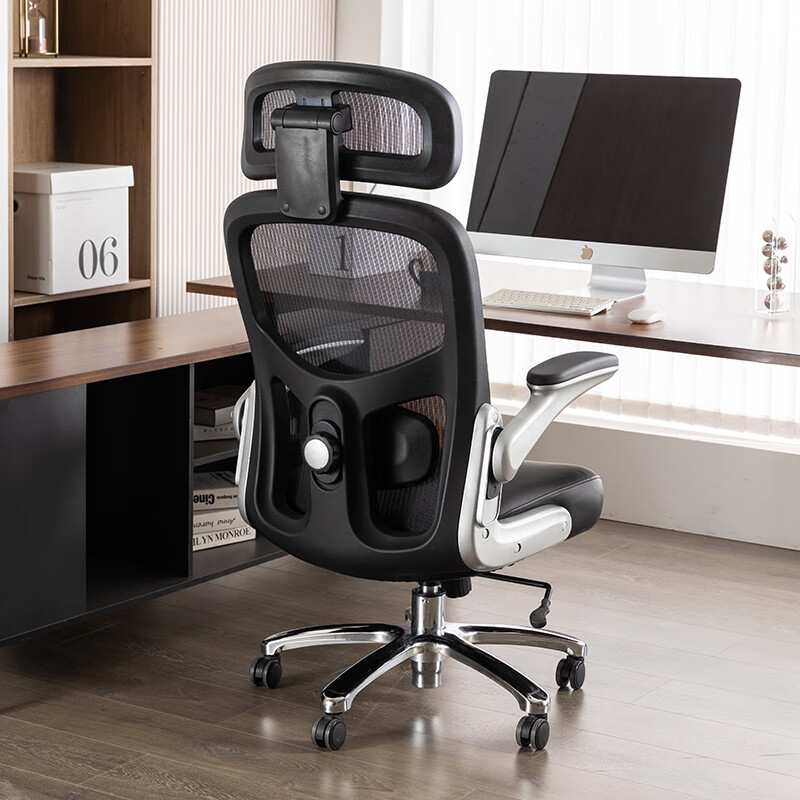 利德隆办公椅电竞坐椅旋转头枕可调节腰靠办公室书房扶手可翻折久坐