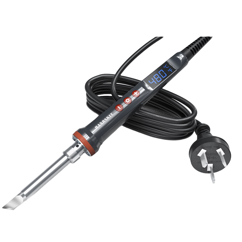 HANDSKIT工業(yè)級(jí)電烙鐵100w/200w大功率電洛鐵套裝家用可調(diào)溫?cái)?shù)顯便攜焊槍 100W【刀頭】927電烙鐵