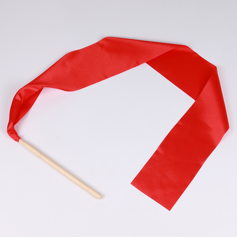 儿童体操彩带木棒红绸带大红绸子幼儿园课间道具舞蹈表演艺术彩带 长1