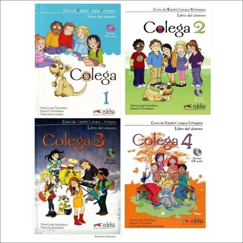 新版儿童少儿西班牙语教材Colega1 2 3 全套带音频纸质 第二册+练习册