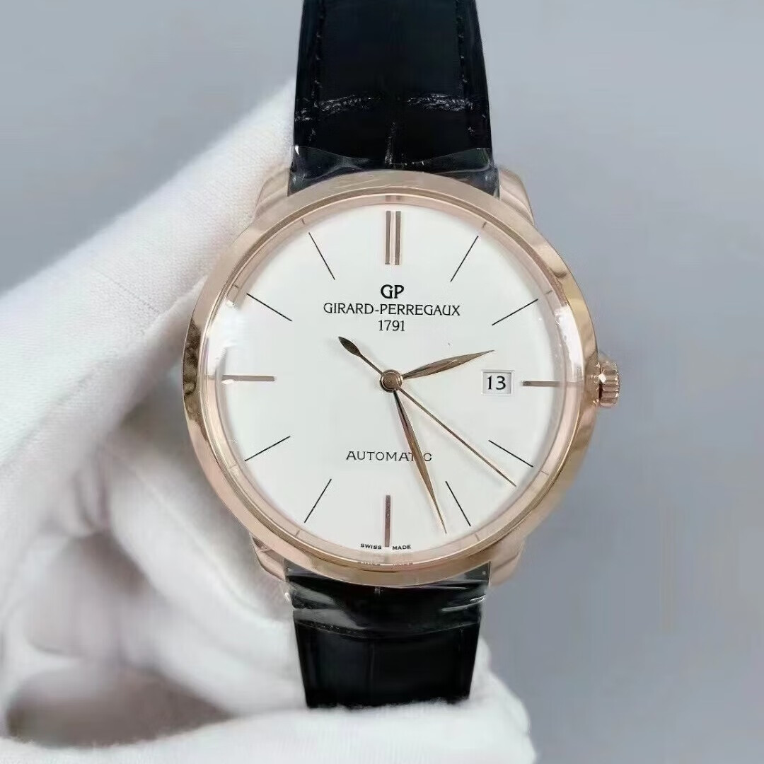 二手95新芝柏1966系列40表径型号49555-52-132-bb60  18k玫瑰金正装男