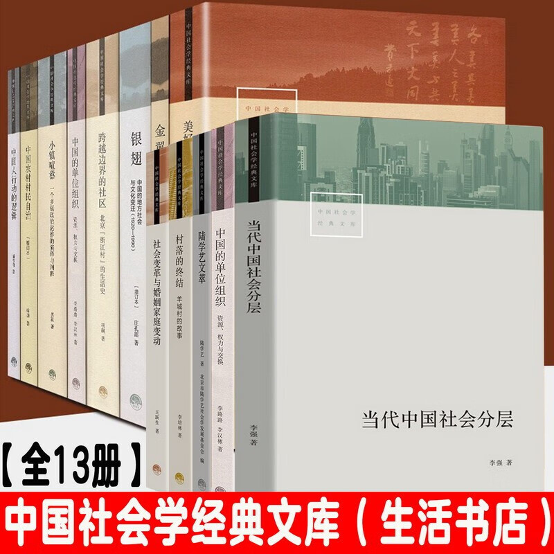 小镇喧嚣 中国社会学经典文库 13册 当代中国社会分层 毅著迎检开 中国社会学经典文库13册