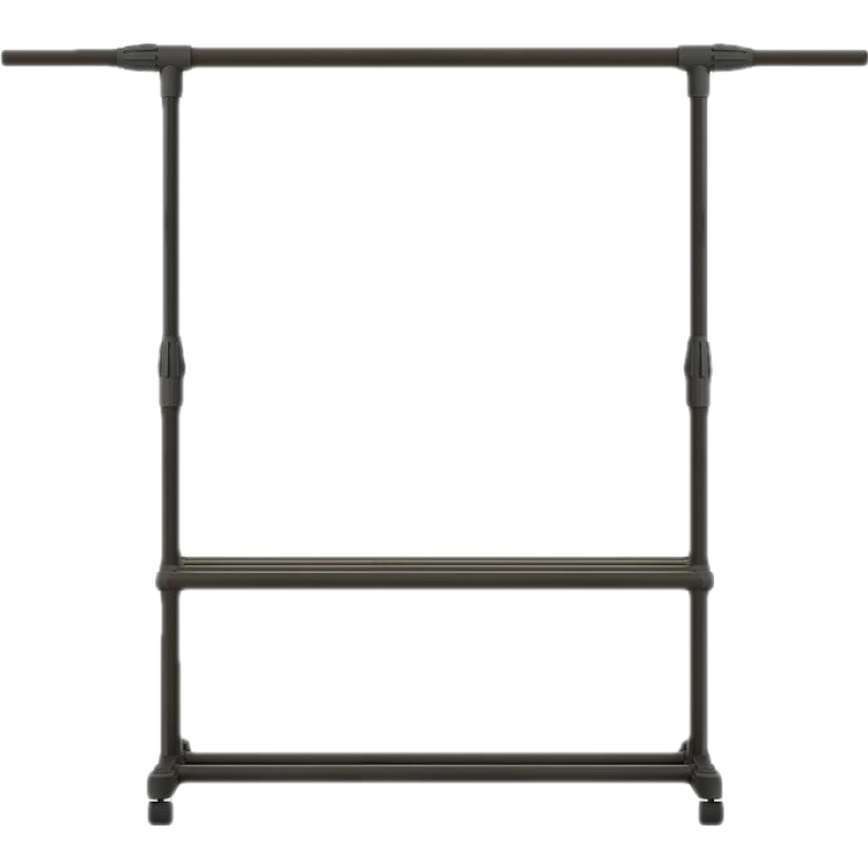 鼎冬阳台晾衣架落地衣服架挂衣架 晾衣架落地挂衣架折叠室内单杆式卧室家用晒衣架家用凉衣服杆架子 烤漆款90可伸缩150长(大号尺寸) 1个