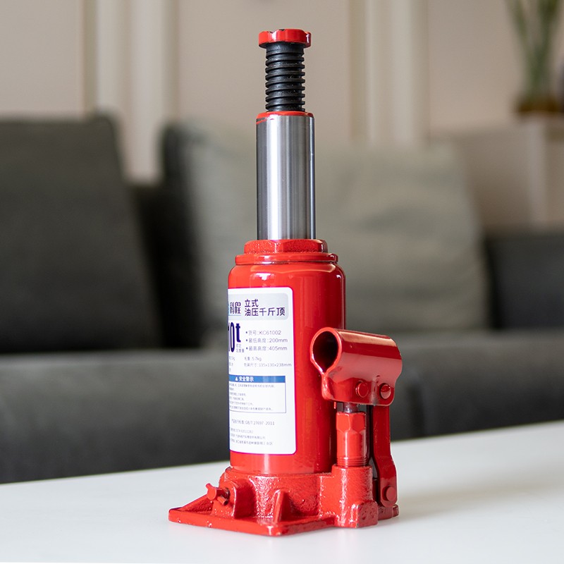 科程10吨立式液压千斤顶 汽车千斤顶小轿车用车载货车SUV面包车千金顶 立式国标 10吨 塑盒装