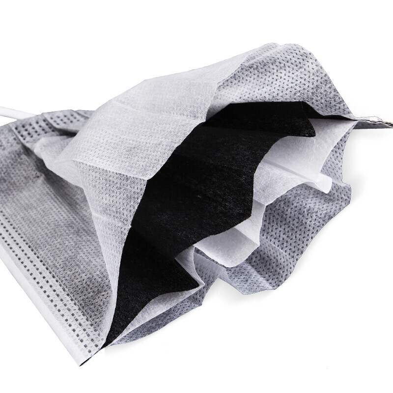 口罩一次性 活性炭 独立包装 50只 防尘防雾霾冬季防护防风保暖 活性炭四层口罩1只装（黑色）