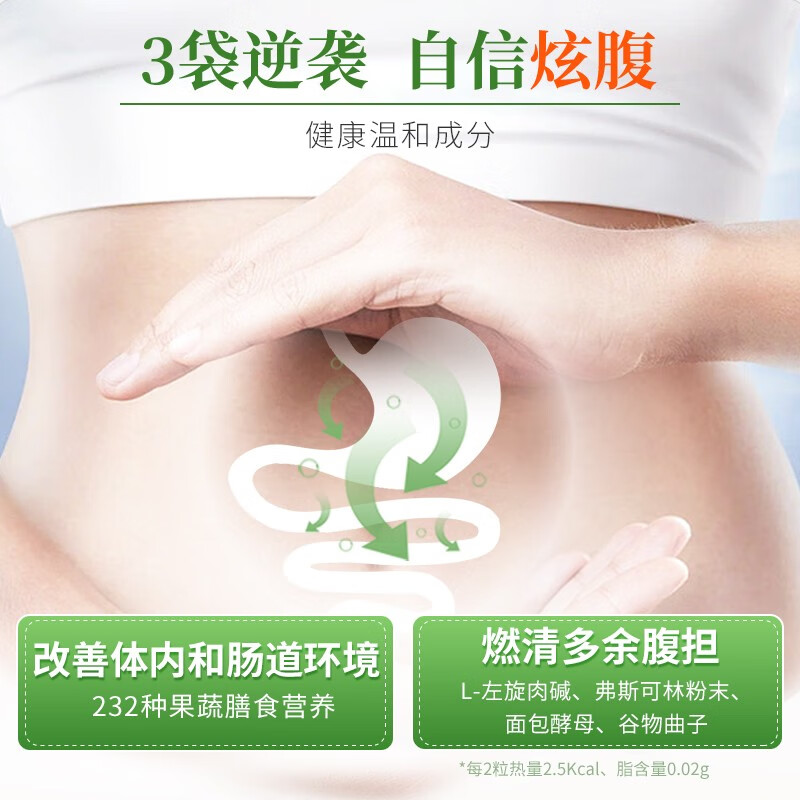 ISDG日本进口Diet酵素232种果蔬植物发酵孝素粉弗斯可林左旋肉碱 Diet酵素3袋装 120粒*3袋