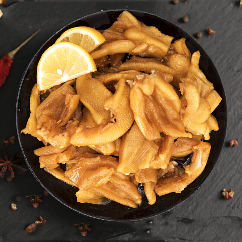 虎钢馋酸辣去骨鸭掌无骨鸡爪芥末网红肉类零食熬夜辣味小吃休闲 酸辣