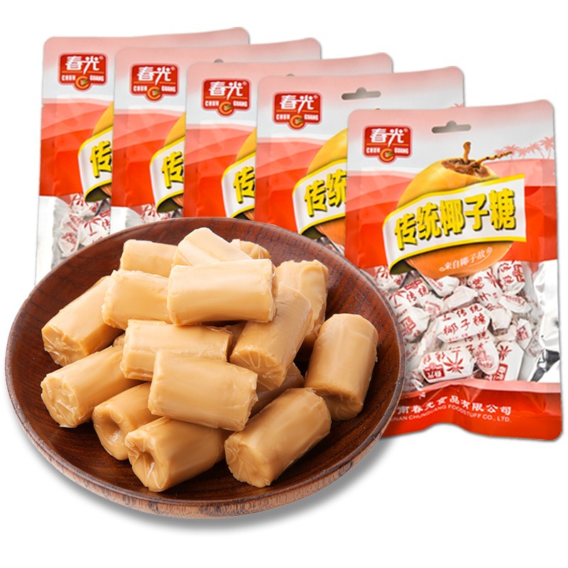 春光(chun guang)海南春光传统特浓椰子糖120gx6袋 海南特产老传统椰
