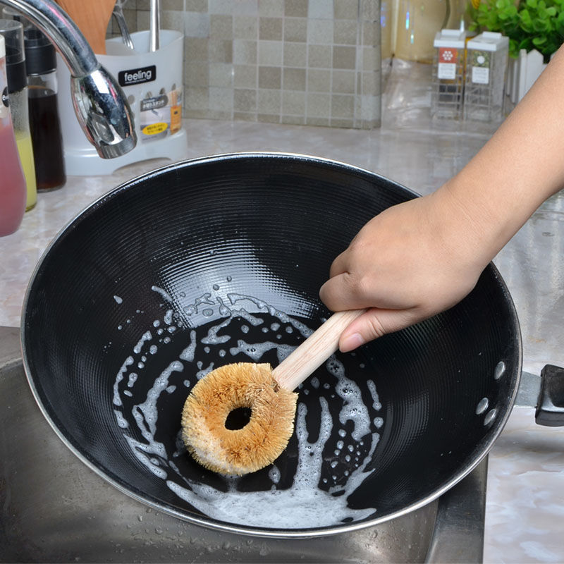 SP SAUCE厨房洗锅刷锅神器 天然椰棕锅刷洗碗刷清洁刷除油刷子 图片色