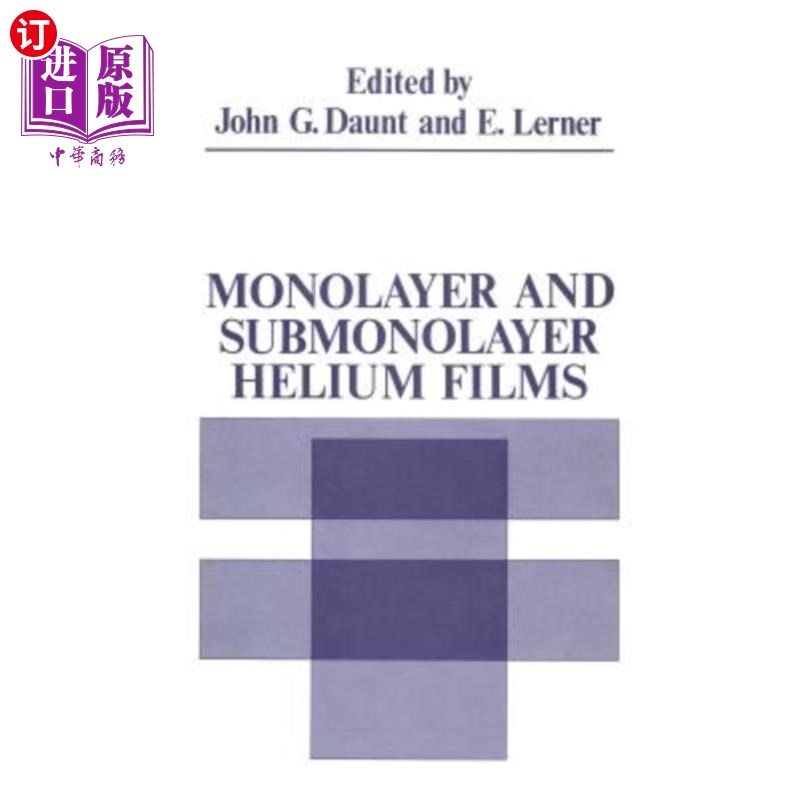 海外直订monolayer and submonolayer helium films 单层和亚单层氦膜