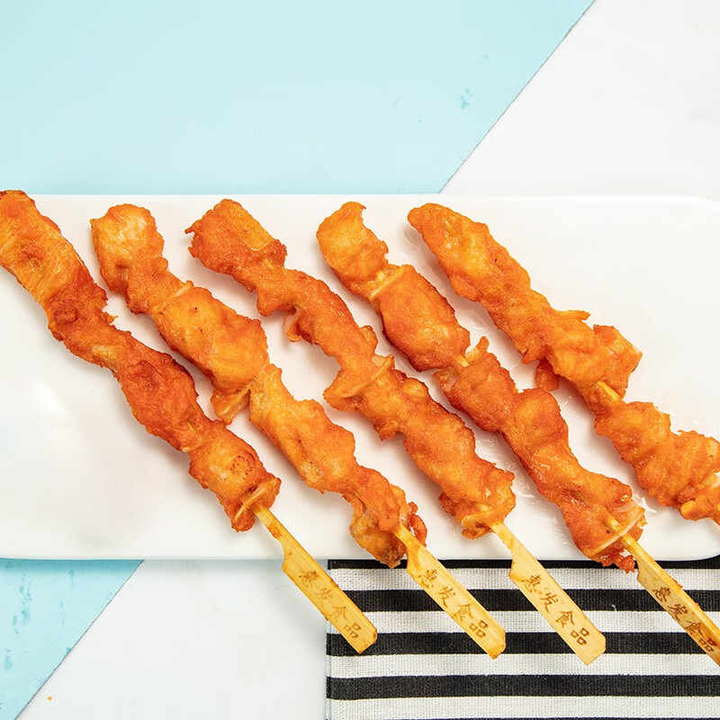 泽众（zezon）骨肉相连串鸡肉串脆骨串烧烤食材年货炸串冷冻半成品炸鸡 清真骨肉相恋串400g*4袋