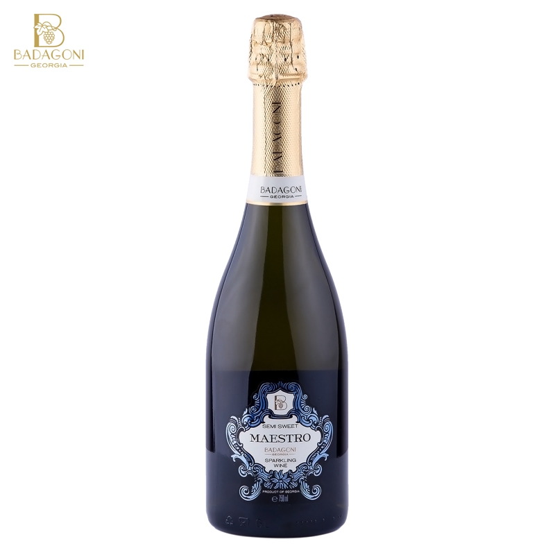 格鲁吉亚进口 巴达果尼BADAGONI 起泡酒香槟 自然发酵11°高度气泡 MAESTRO 半甜型